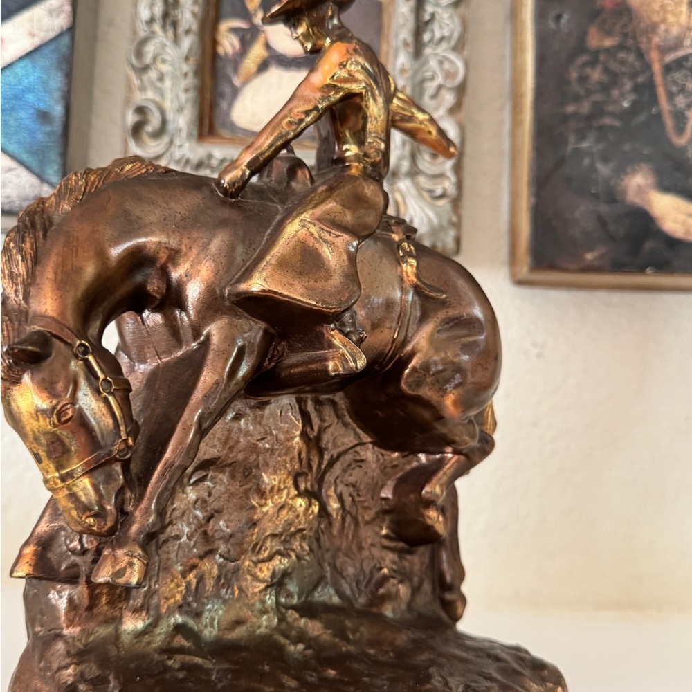 Gladys Brown Edwards Dodge Bronco Buster Cowboy Bookend 1947 –‎ As Is - Picture 12 of 14